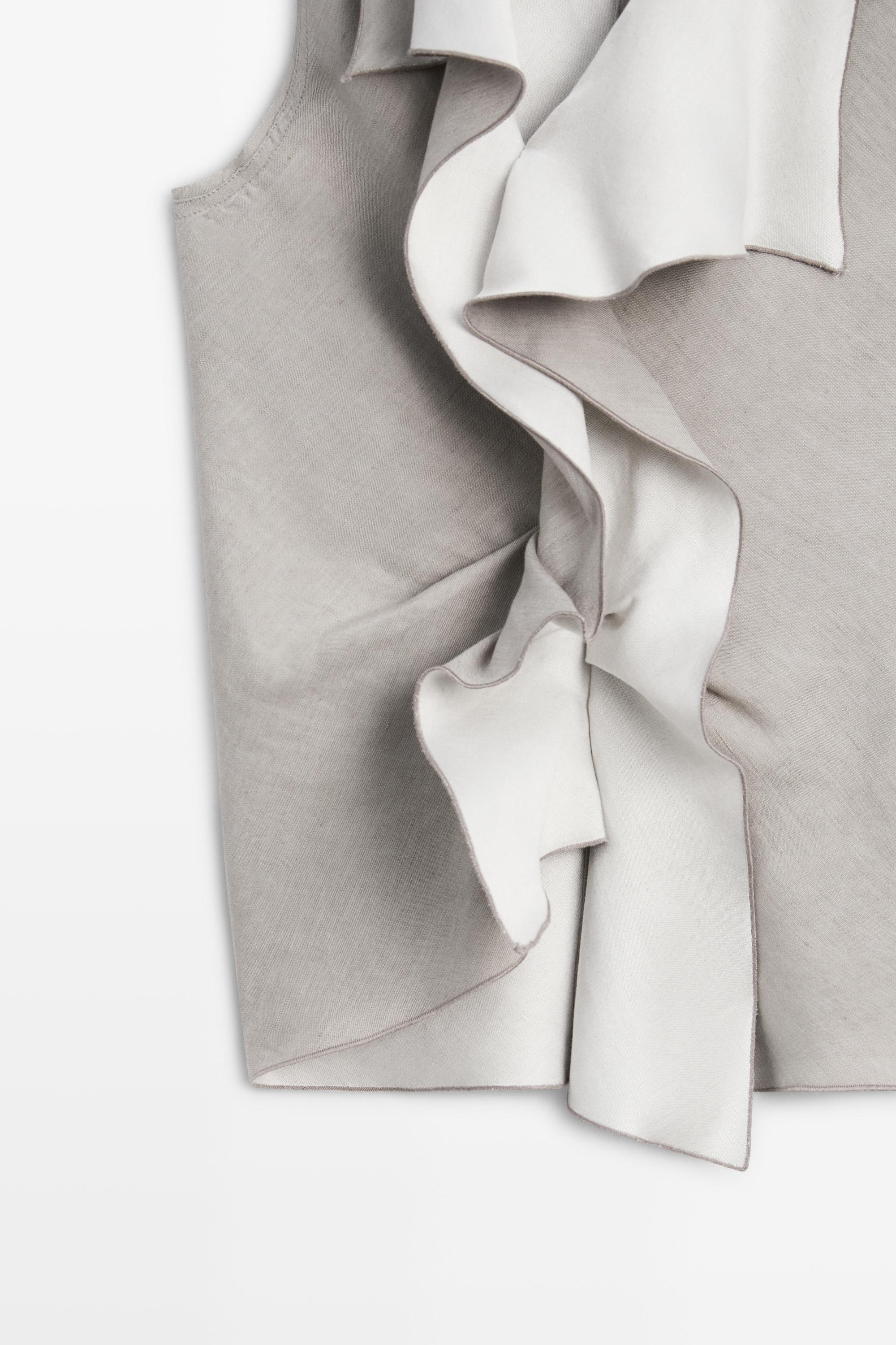 STUDIO Ruffle-detail flowing top